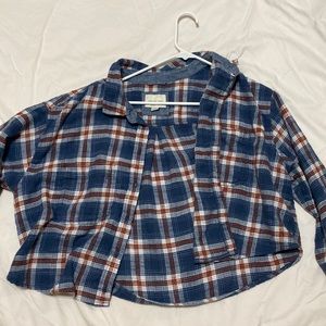 American eagle cropped flannel